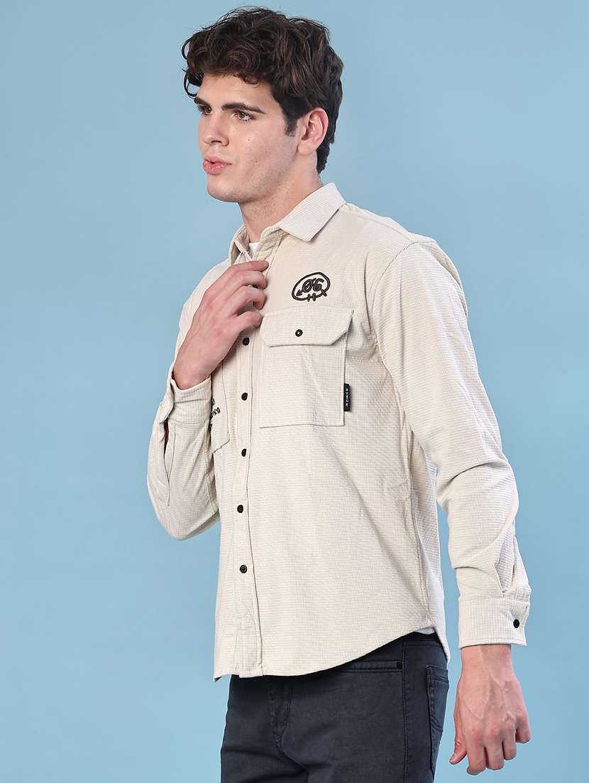 men printed long sleeve regular fit casual shirt - 22022379 -  Standard Image - 2