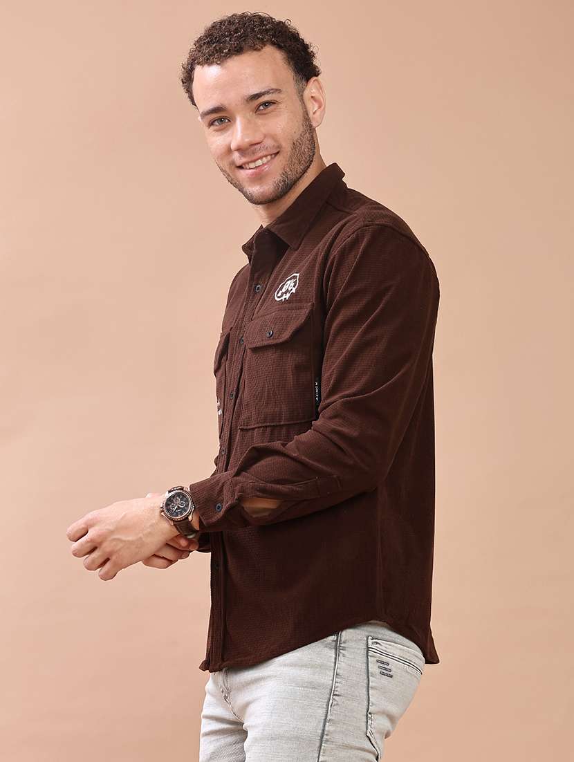 men printed long sleeve regular fit casual shirt - 22022381 -  Standard Image - 2