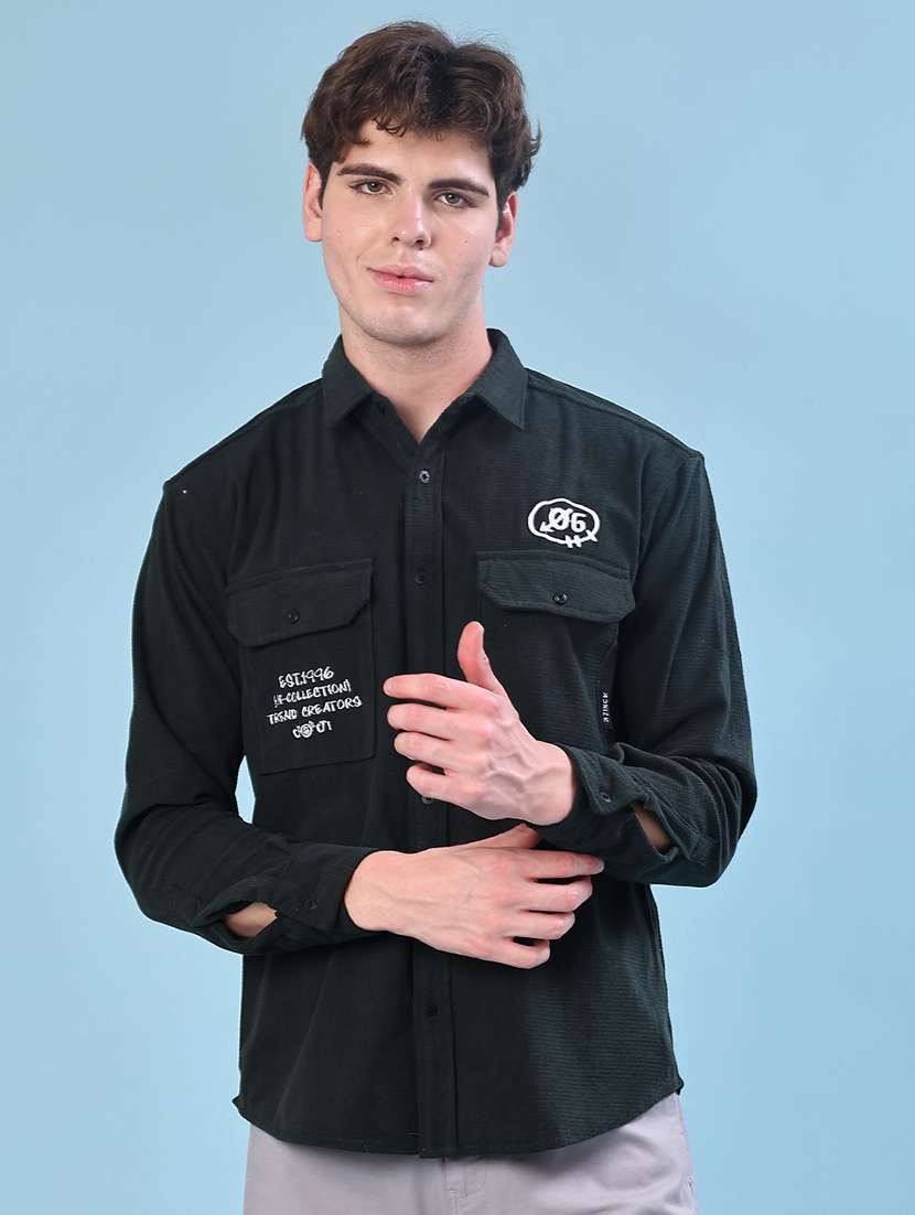 men printed long sleeve regular fit casual shirt - 22022383 -  Standard Image - 2