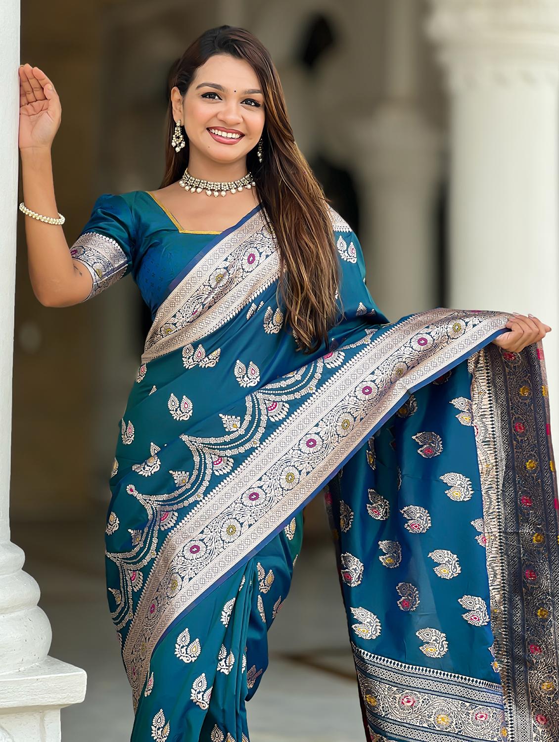 women self design banarasi saree with blouse - 22022385 - Standard Image - 2