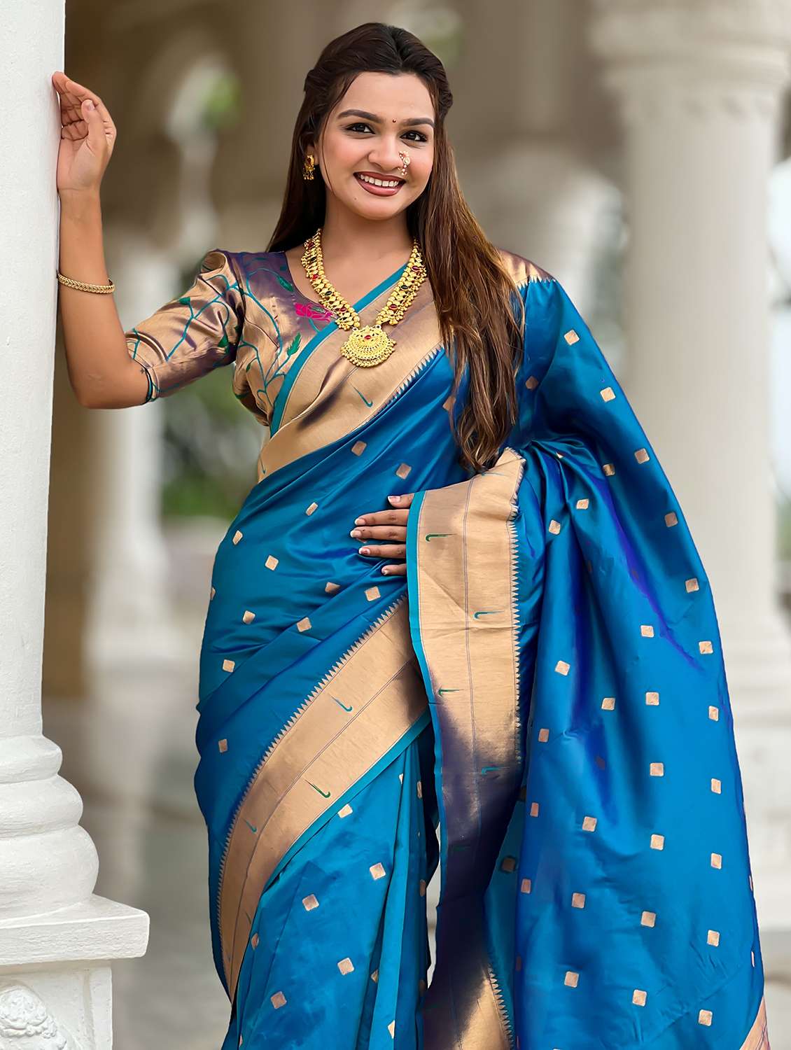 women self design paithani saree with blouse - 22022392 -  Standard Image - 2