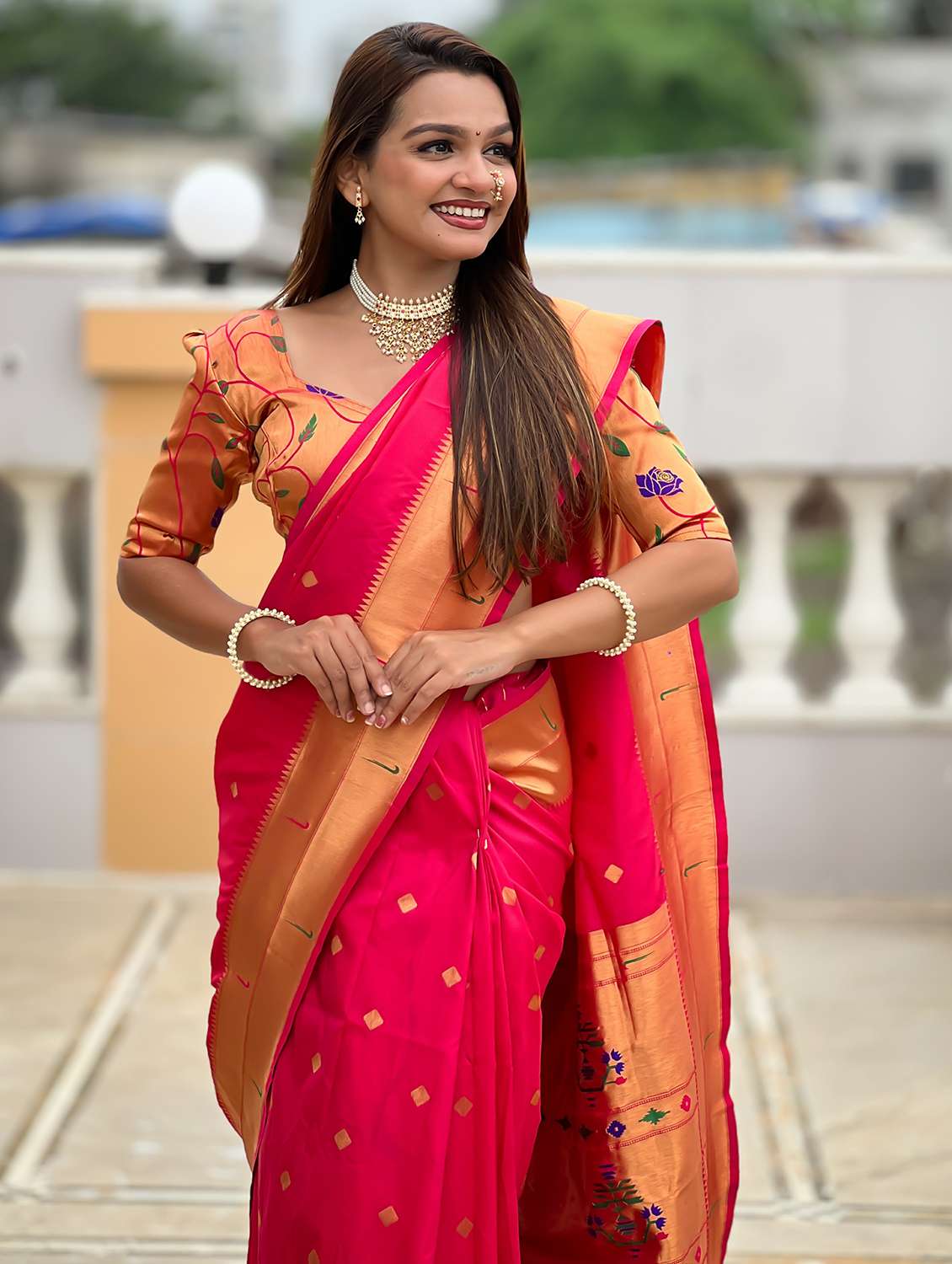 women self design paithani saree with blouse - 22022397 - Standard Image - 2