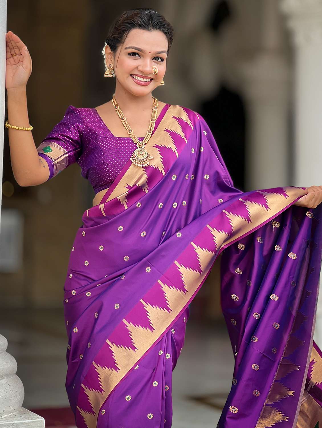women self design paithani saree with blouse - 22022399 - Standard Image - 2
