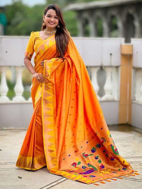 women self design paithani saree with blouse - 22022400 -  Standard Image - 0