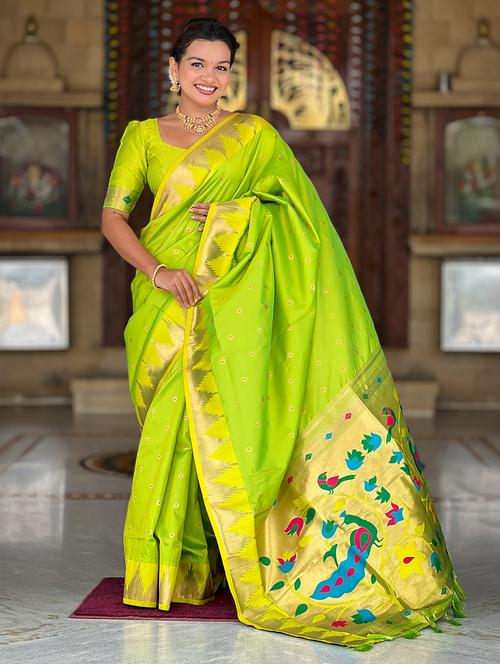 women self design paithani saree with blouse - 22022401 - Standard Image - 0