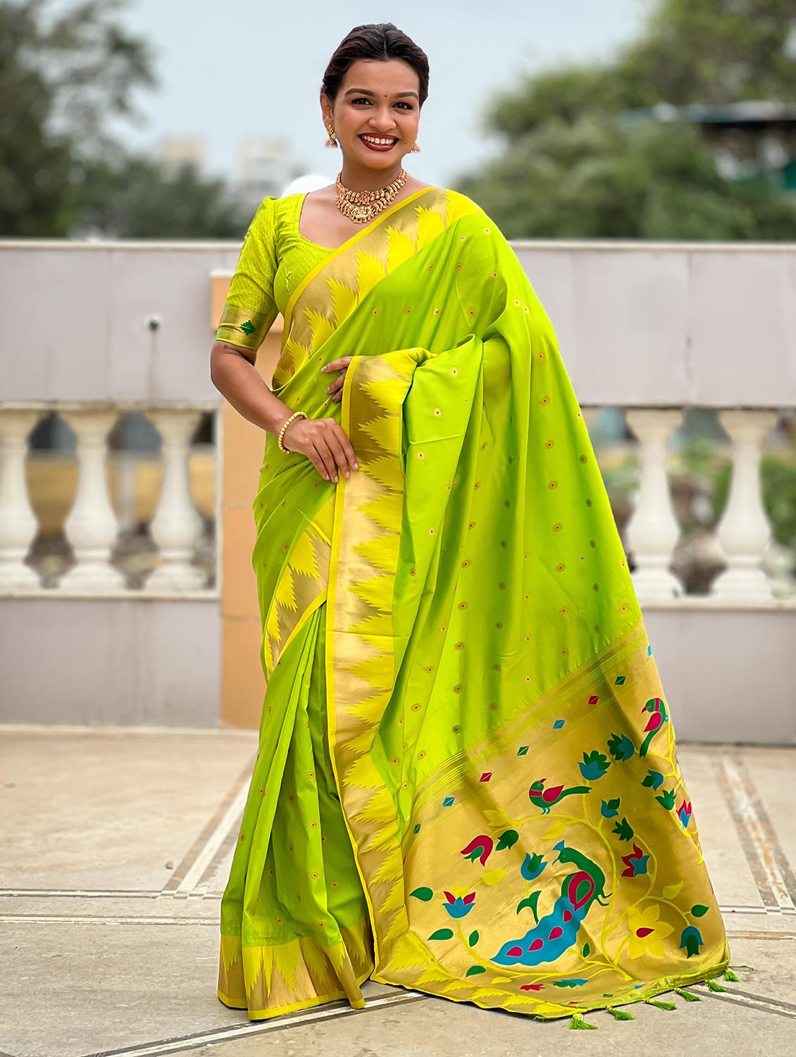 women self design paithani saree with blouse - 22022401 - Standard Image - 2