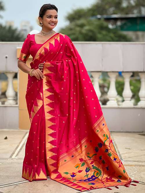 women self design paithani saree with blouse - 22022403 - Standard Image - 0