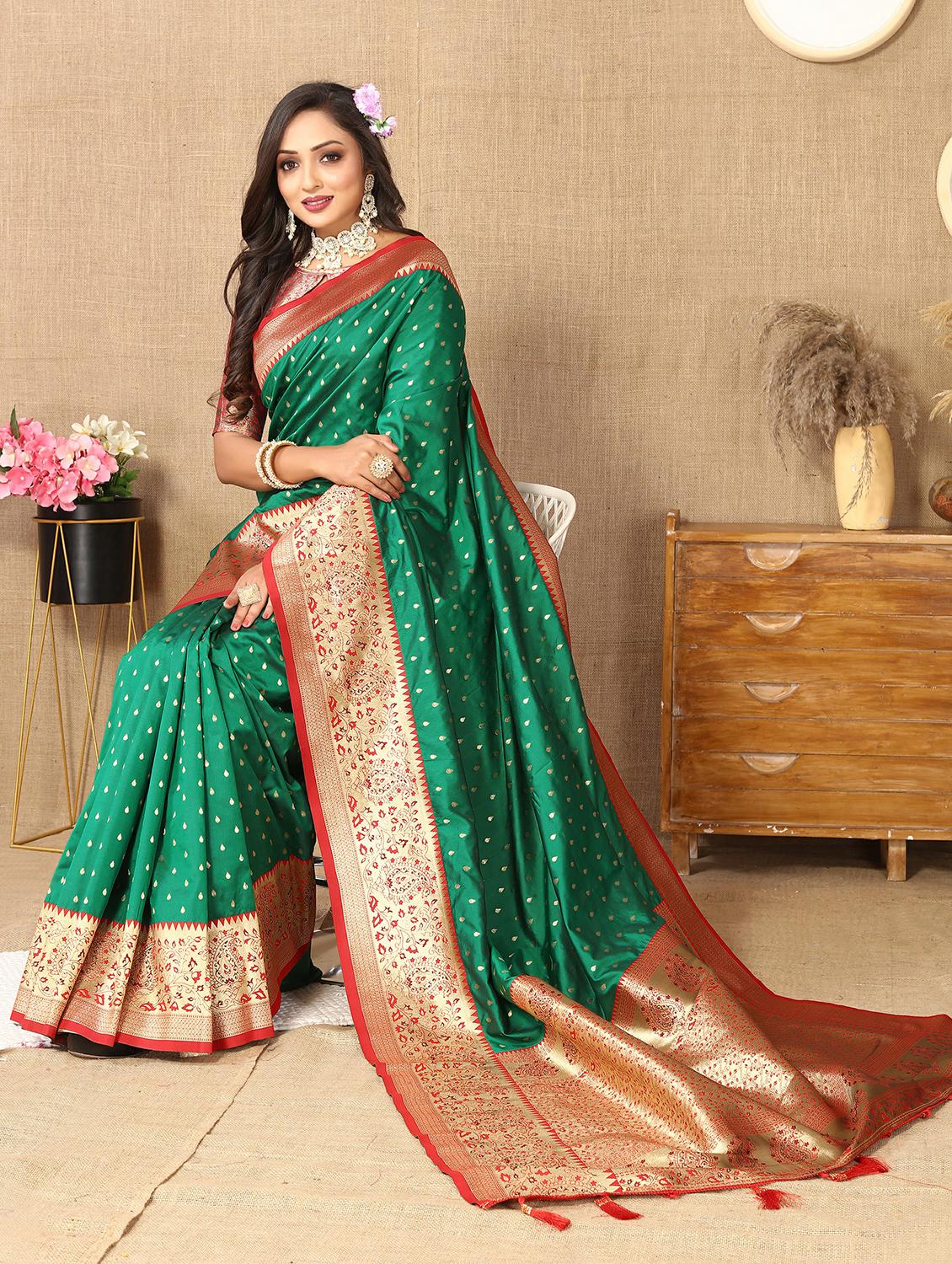 women self design banarasi saree with blouse - 22022405 - Standard Image - 2