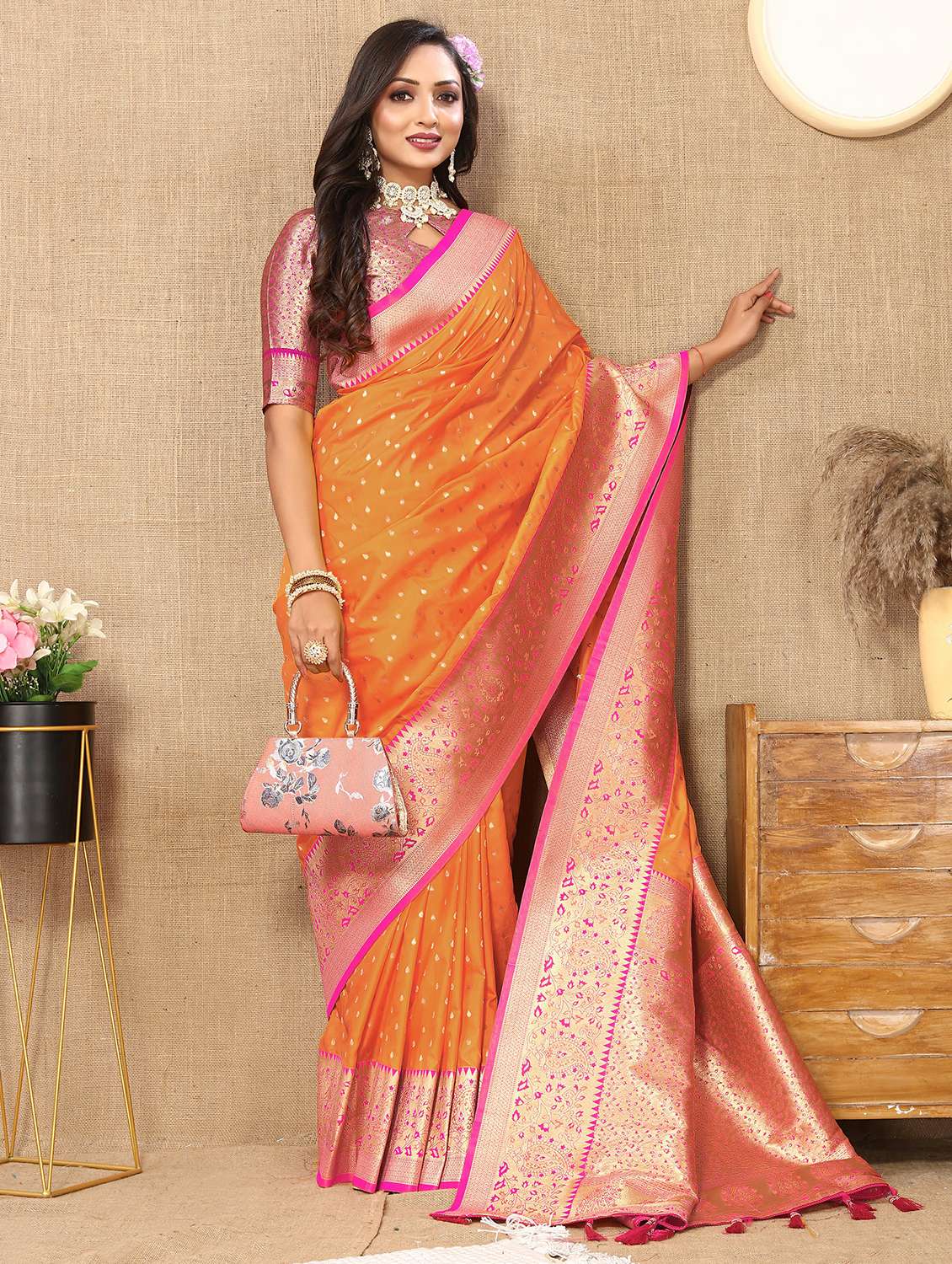 women self design banarasi saree with blouse - 22022408 -  Standard Image - 2