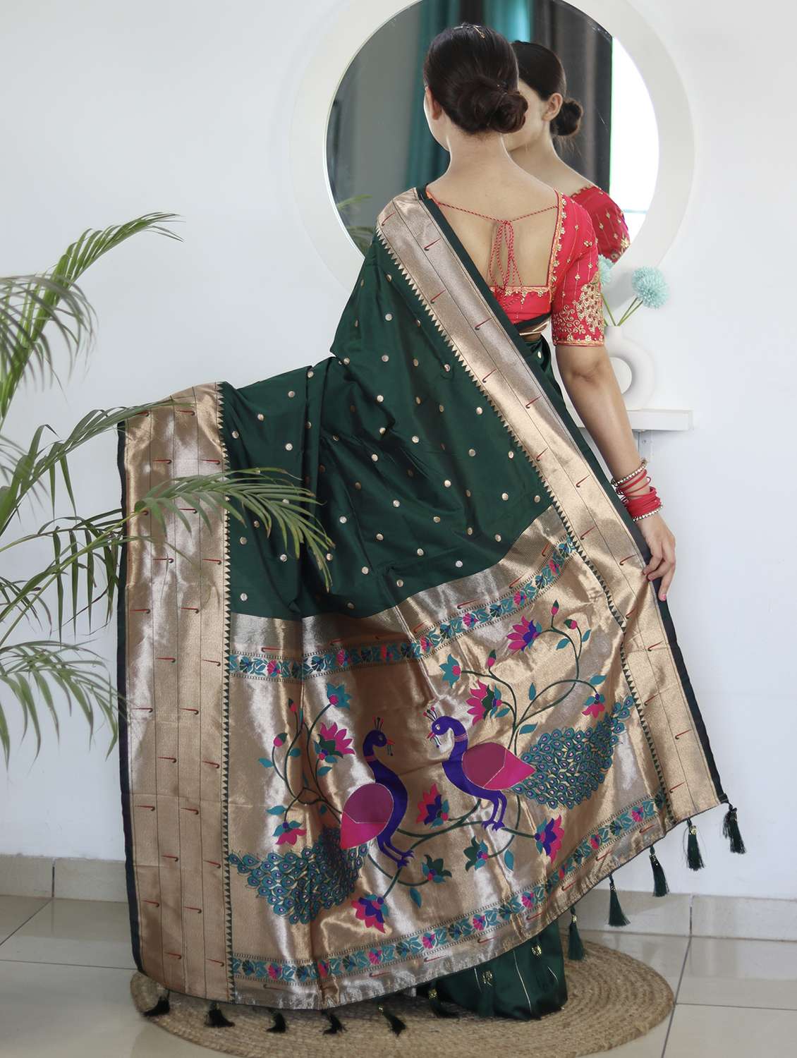 women self design paithani saree with blouse - 22022415 -  Standard Image - 2