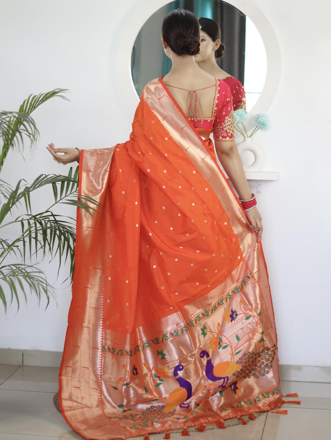 women self design paithani saree with blouse - 22022416 - Standard Image - 2