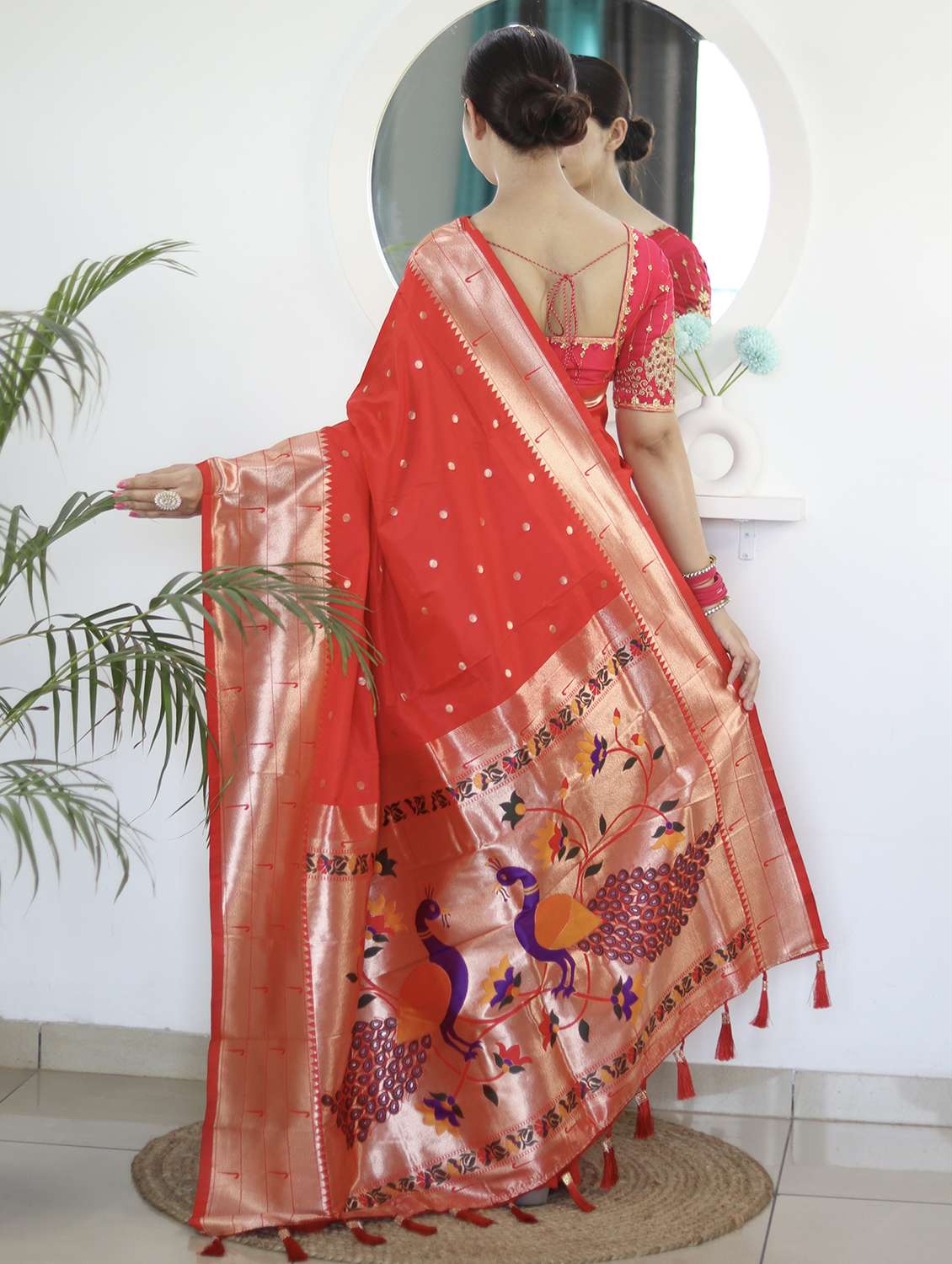 women self design paithani saree with blouse - 22022417 - Standard Image - 2