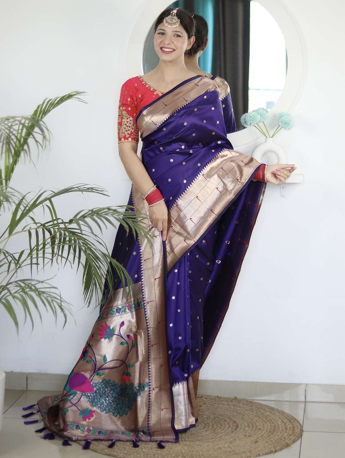 women self design paithani saree with blouse - 22022418 - Standard Image - 2