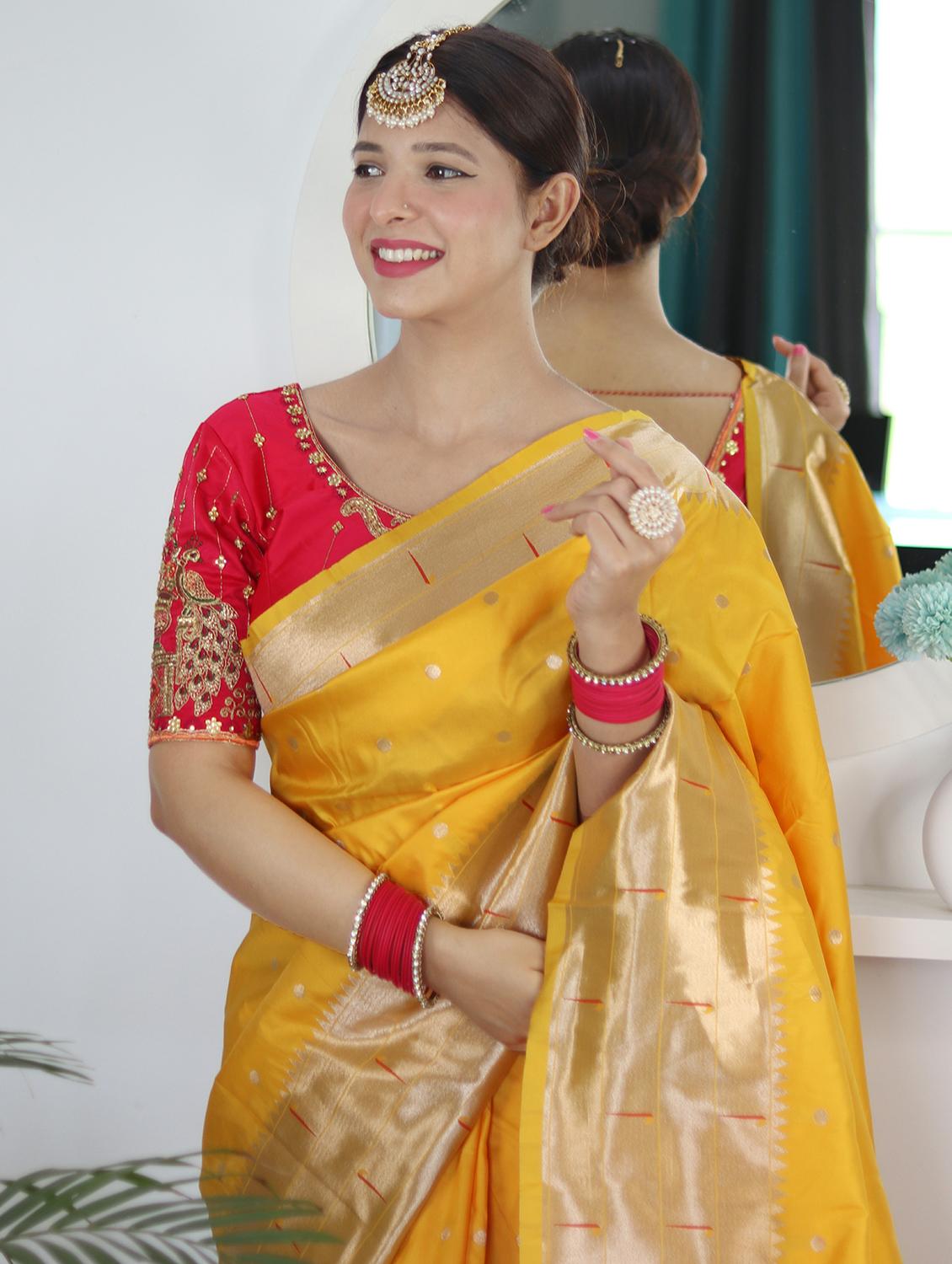 women self design paithani saree with blouse - 22022419 - Standard Image - 2
