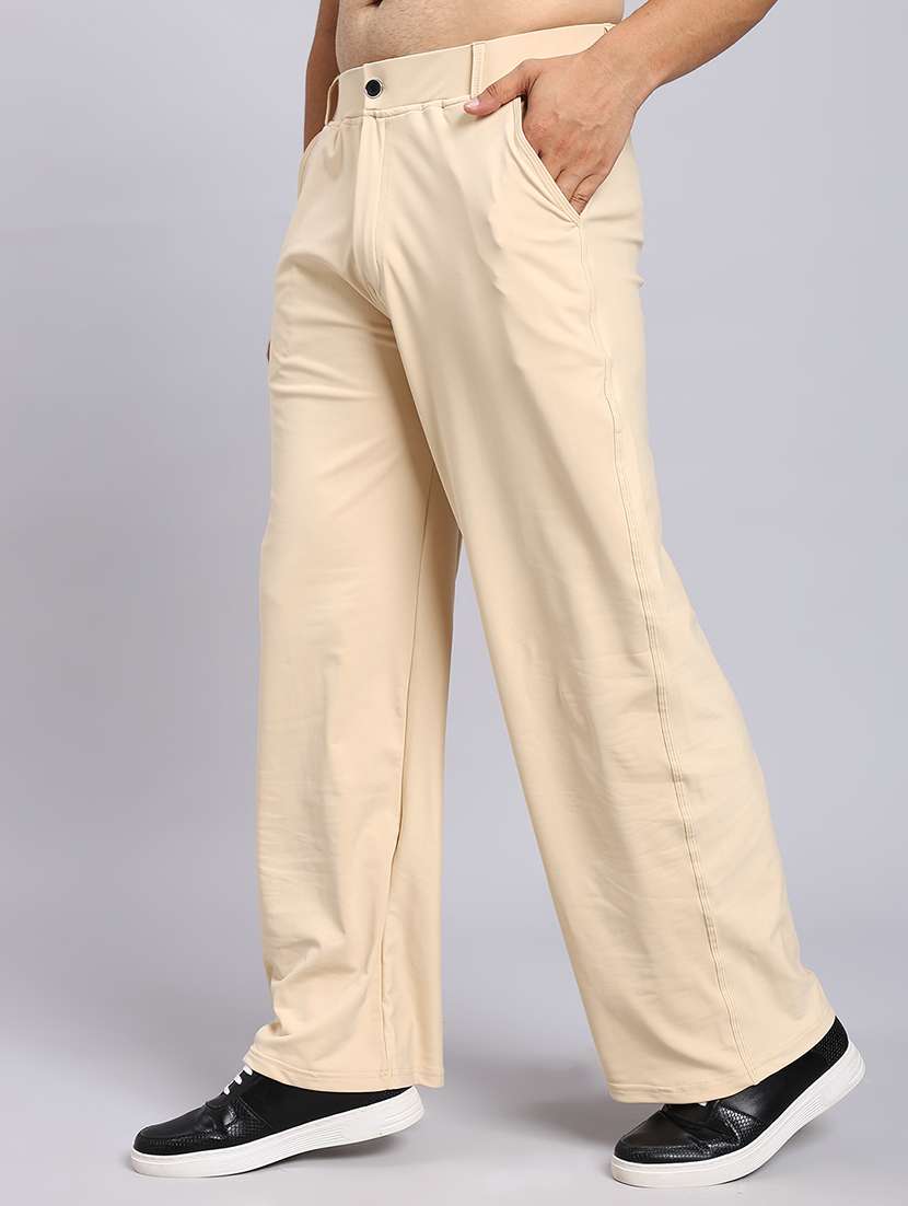 men solid mid rise loose fit chinos  - 22022467 -  Standard Image - 2