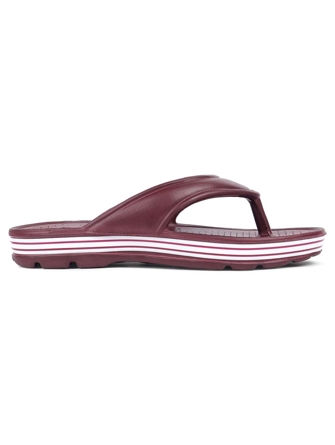 women solid maroon flip flop - 22023427 -  Standard Image - 2