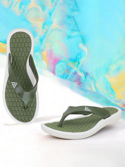 women solid green slip on flip flop - 22023433 - Standard Image - 0