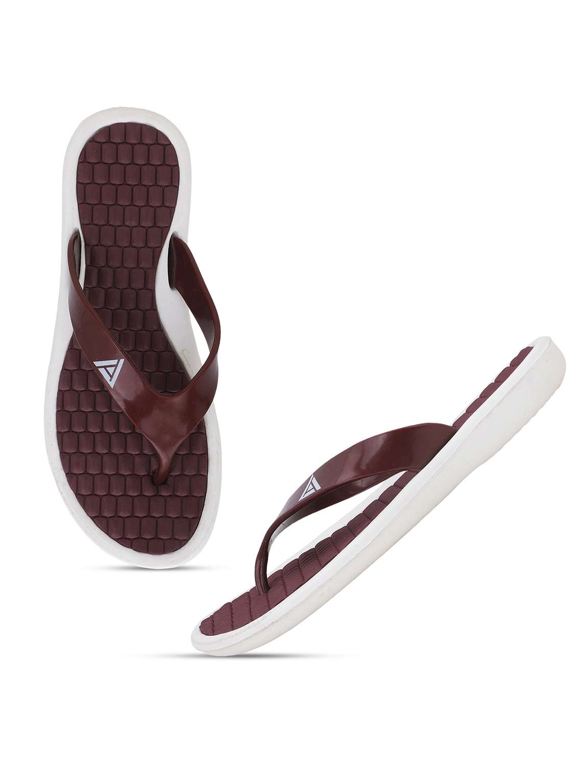 women solid maroon slip on flip flop - 22023434 -  Standard Image - 2