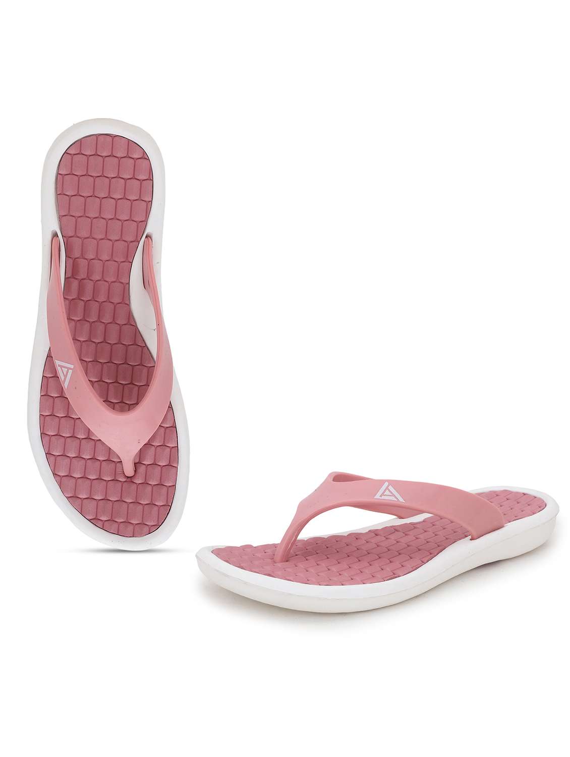 women solid peach flip flop - 22023435 -  Standard Image - 2