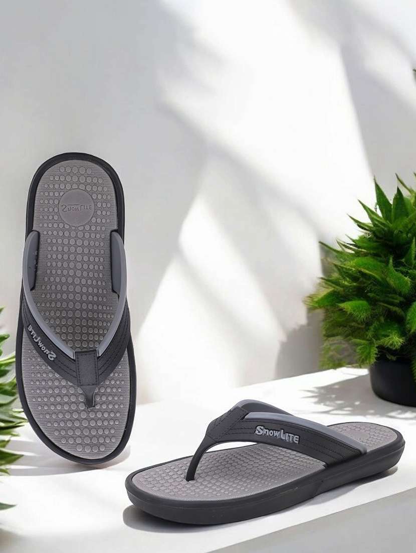 men grey slip on flip flop