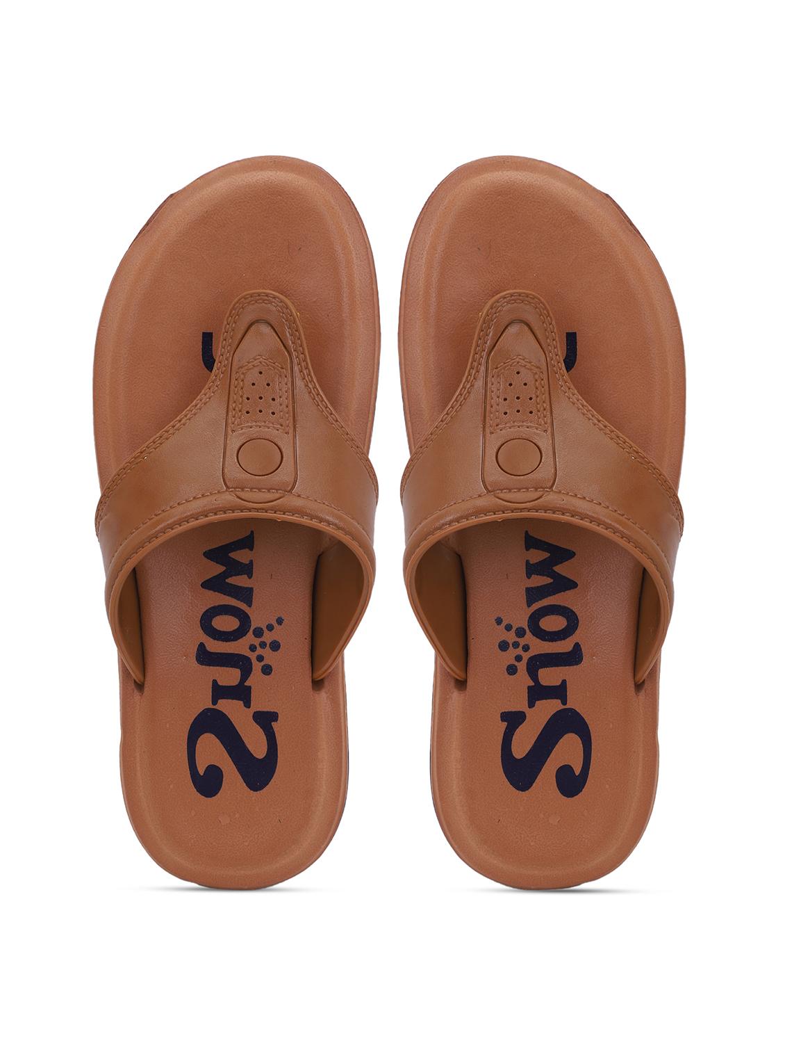 men brown slip on flip flop - 22023449 - Standard Image - 2