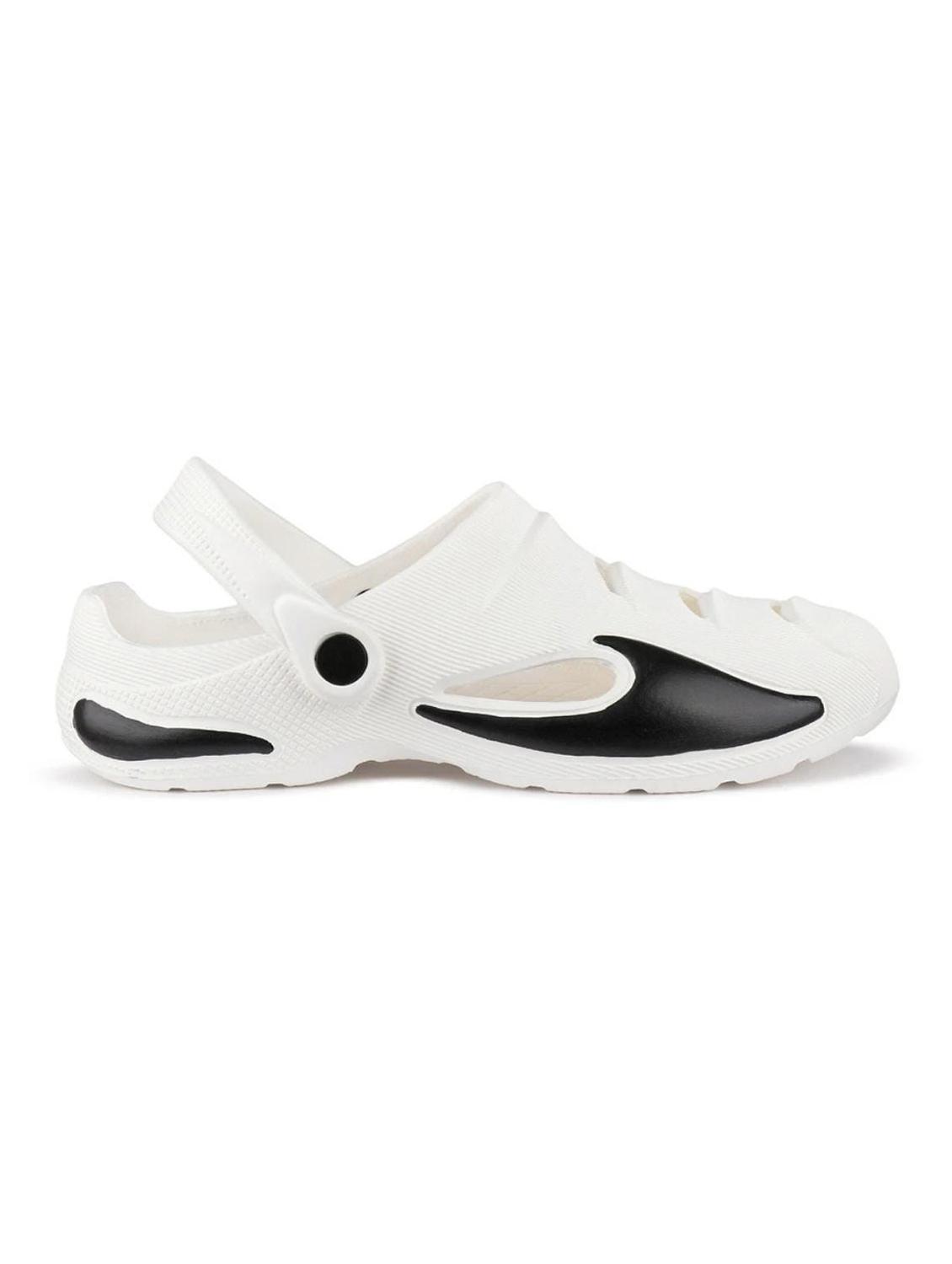 men's round toe white solid clogs - 22023984 - Standard Image - 2