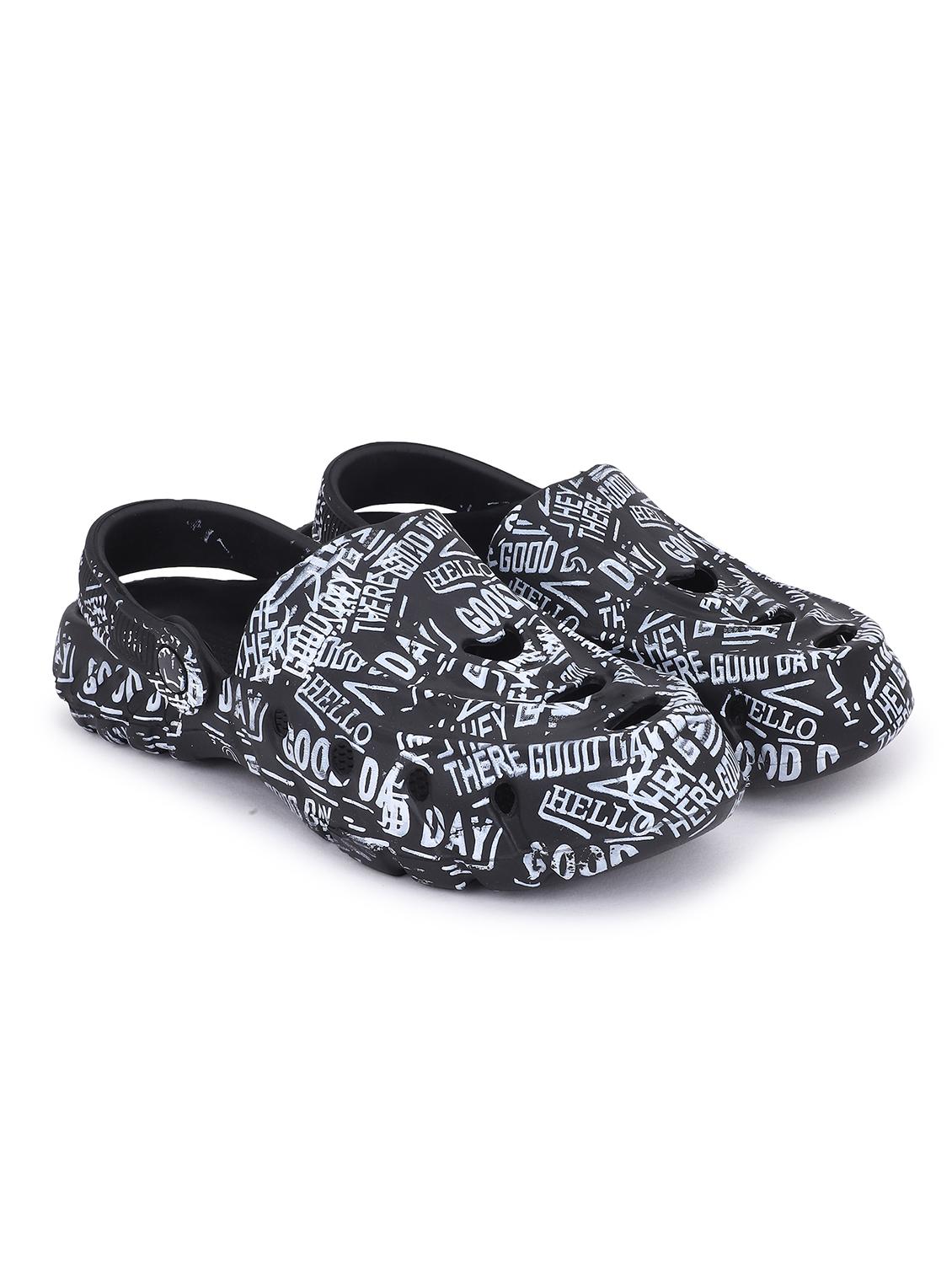 men printed black rubber clogs - 22023985 - Standard Image - 2
