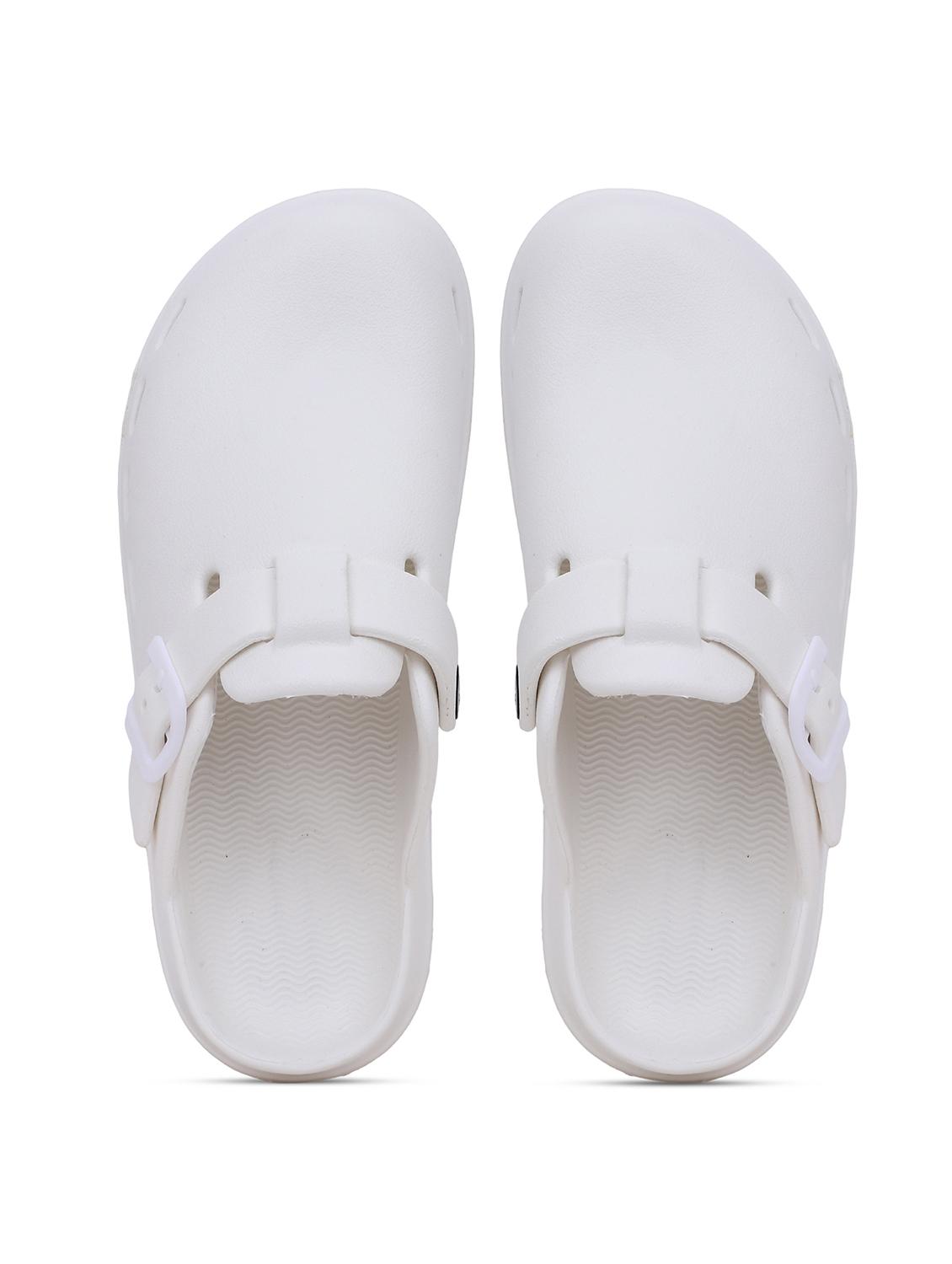 white solid rubber slip-on clogs - 22023993 - Standard Image - 2