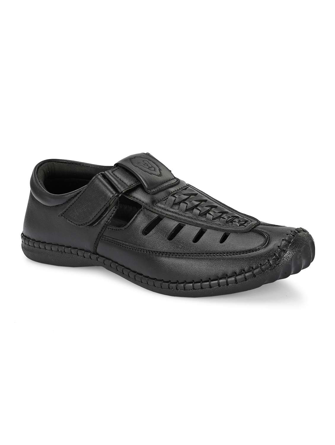 men black slip on sandal - 22024660 - Standard Image - 2