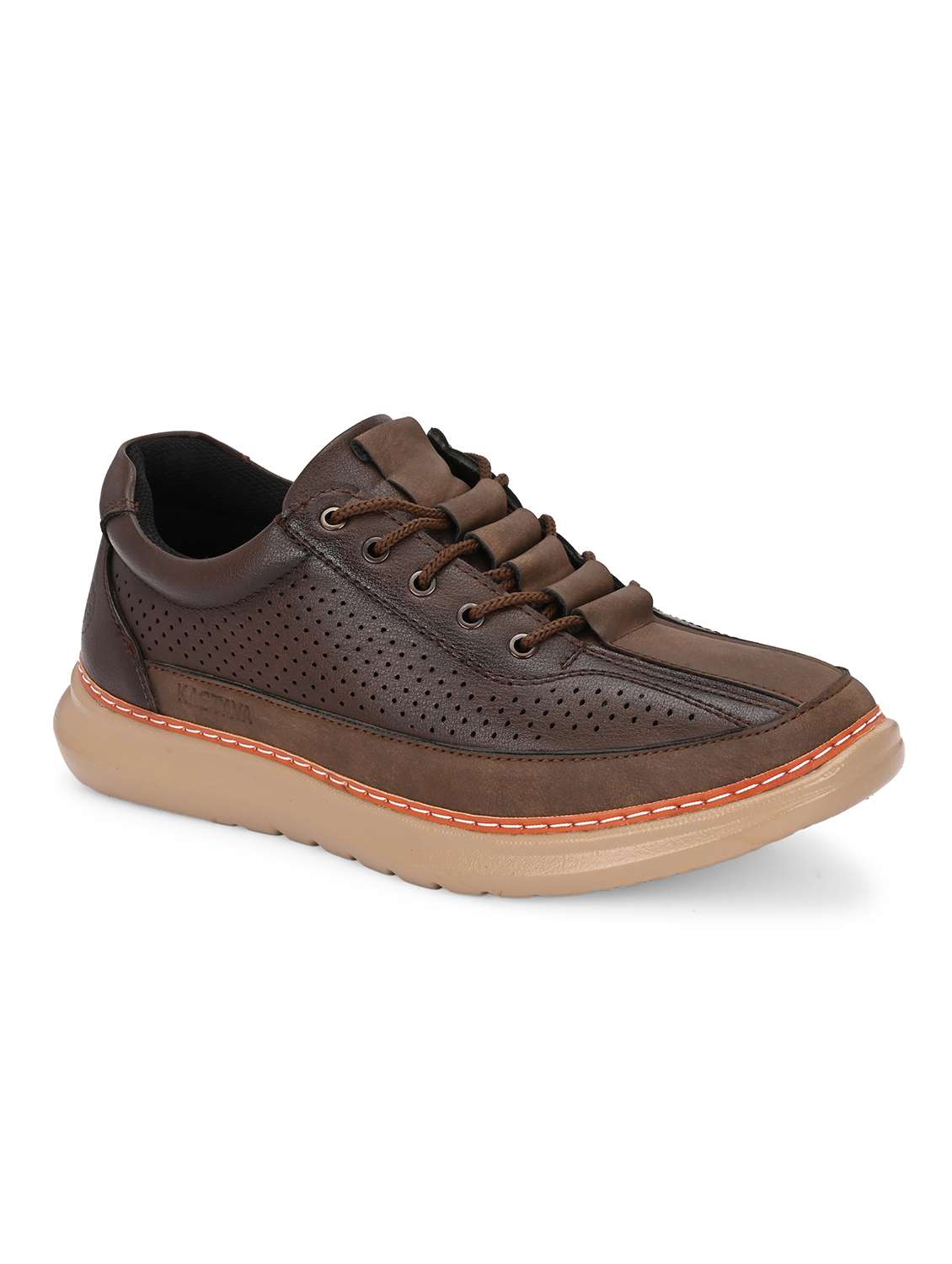 men solid brown lace up sneaker - 22024672 -  Standard Image - 2