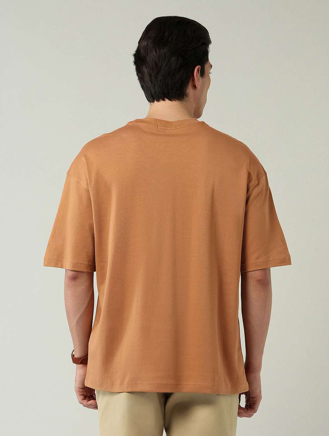 men solid short sleeve oversized t-shirt - 22024852 -  Standard Image - 2