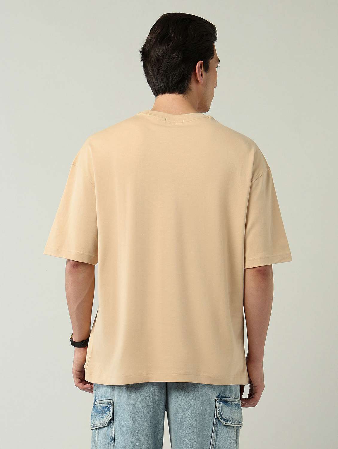 men solid short sleeve oversized t-shirt - 22024853 -  Standard Image - 2
