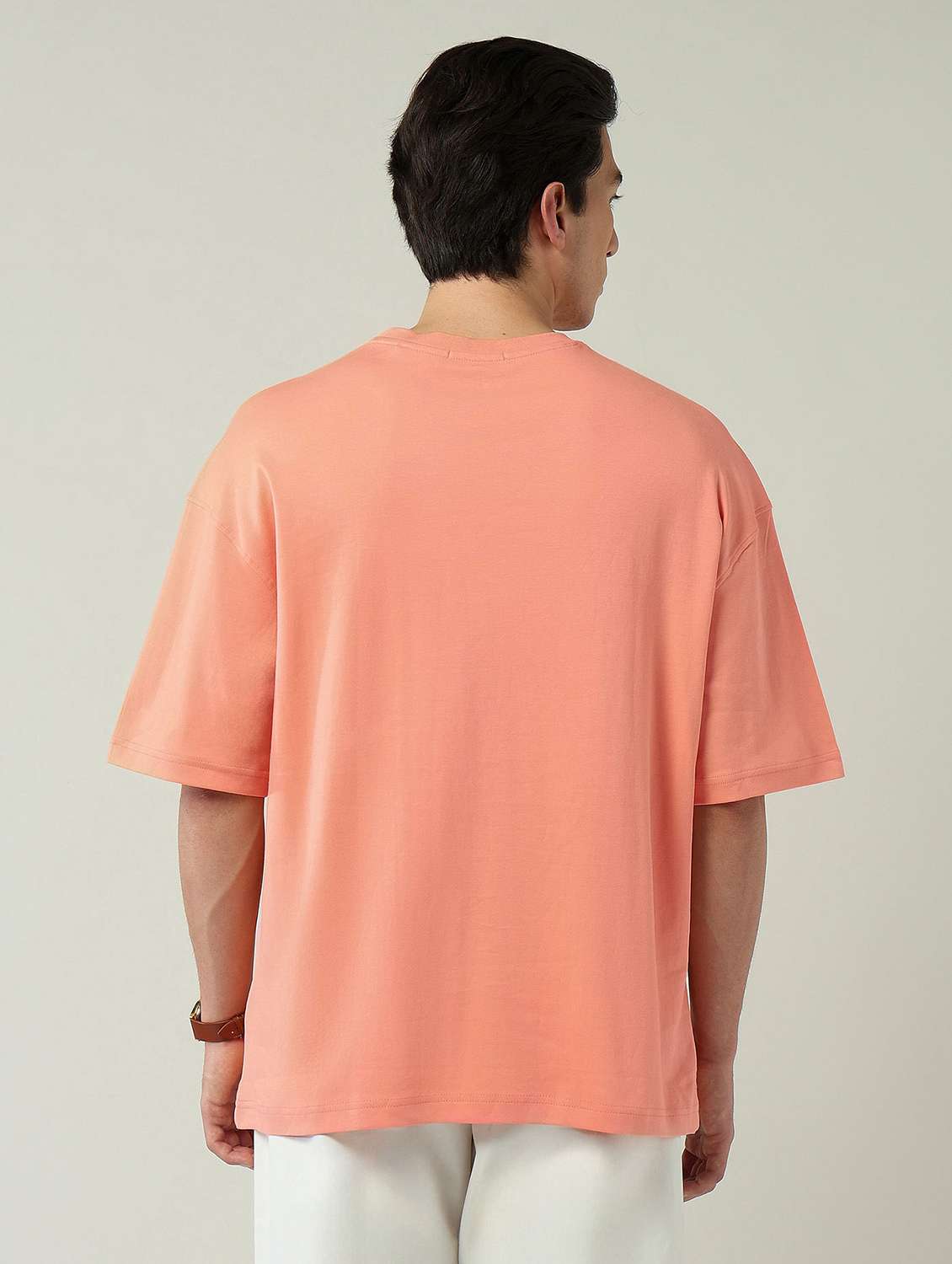 men solid short sleeve oversized t-shirt - 22024854 -  Standard Image - 2