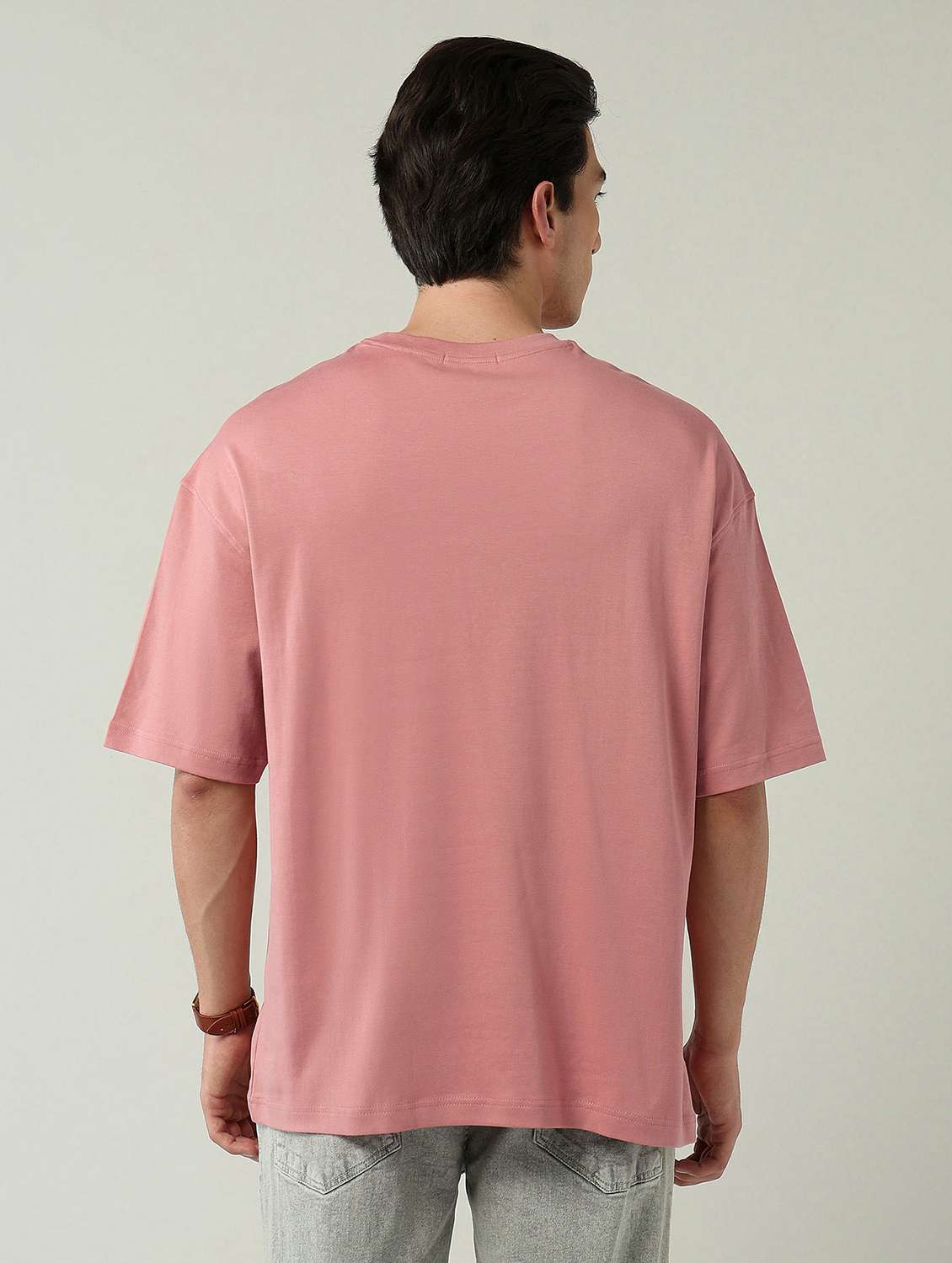 men solid short sleeve oversized t-shirt - 22024855 -  Standard Image - 2