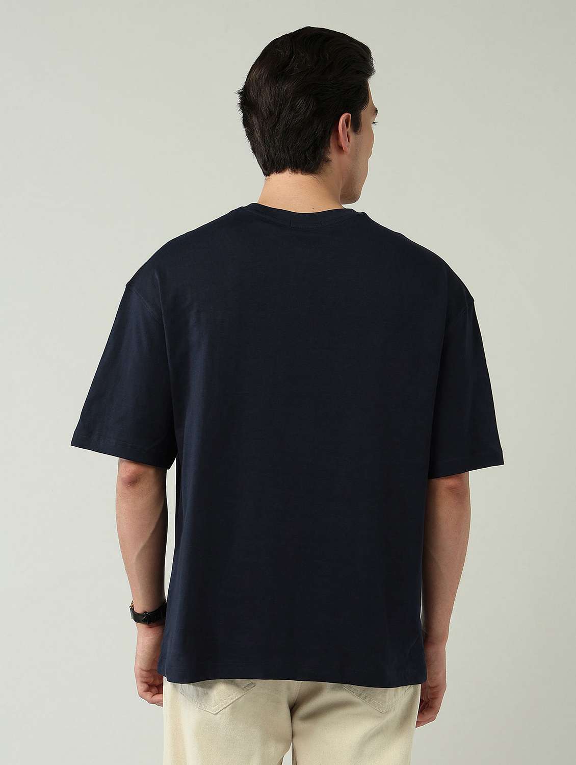 men solid short sleeve oversized t-shirt - 22024857 -  Standard Image - 2