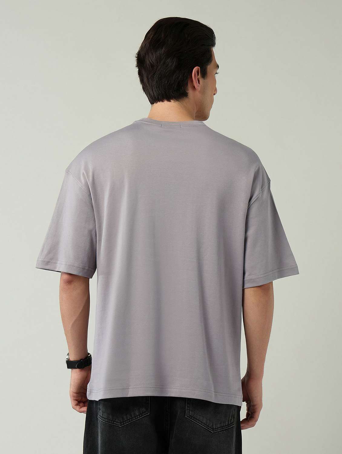 men solid short sleeve oversized t-shirt - 22024858 -  Standard Image - 2