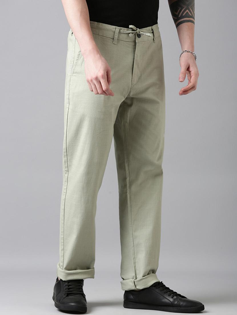 men solid mid rise relaxed trouser - 22024897 - Standard Image - 2