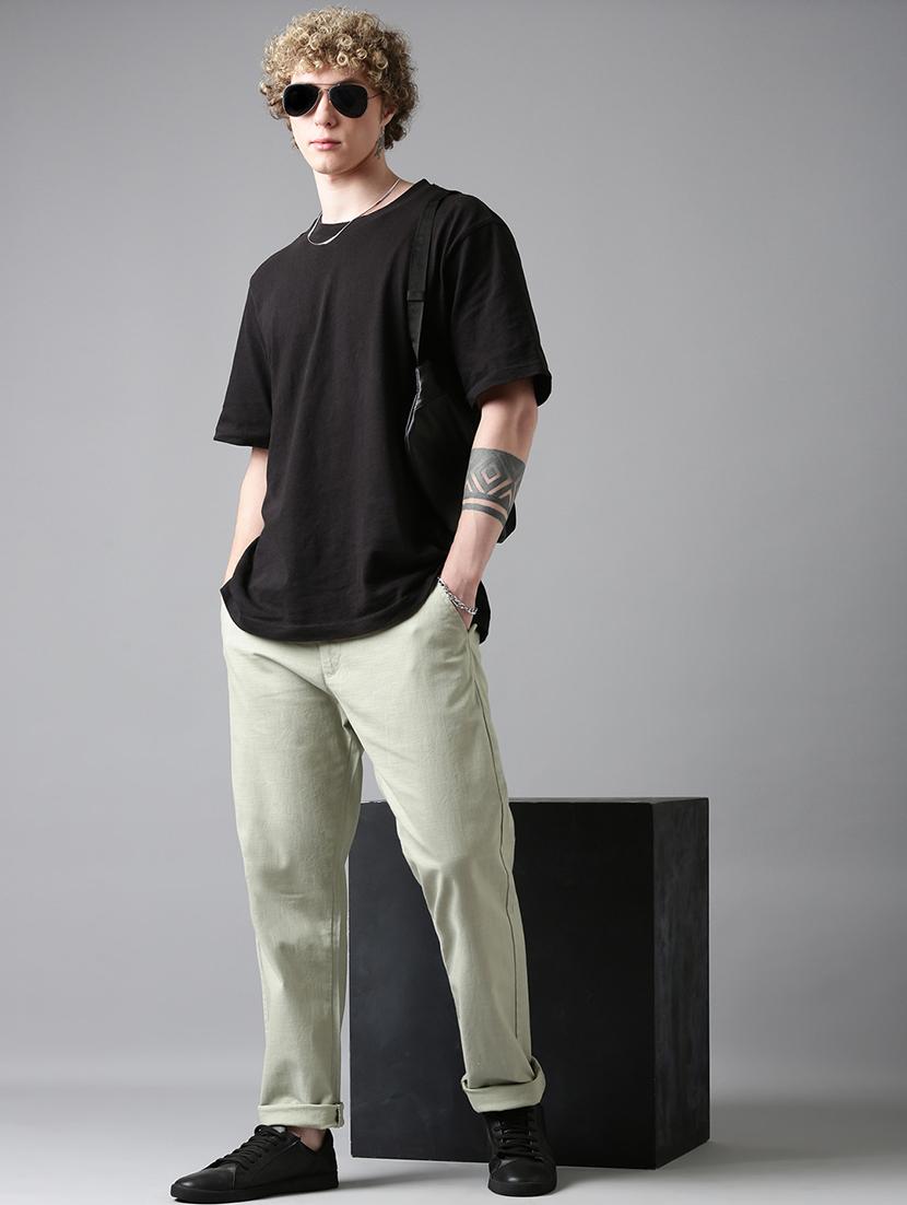 men solid mid rise relaxed trouser - 22024897 - Standard Image - 7