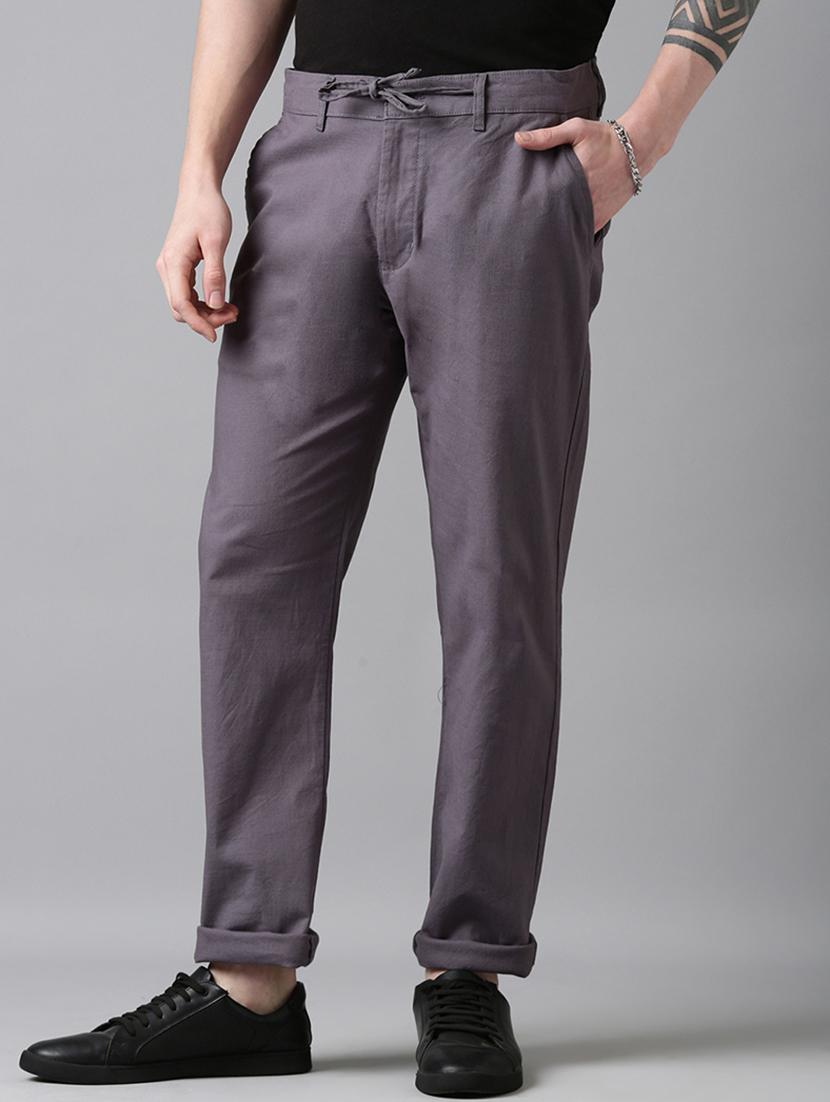 men solid mid rise relaxed chinos - 22024898 - Standard Image - 2