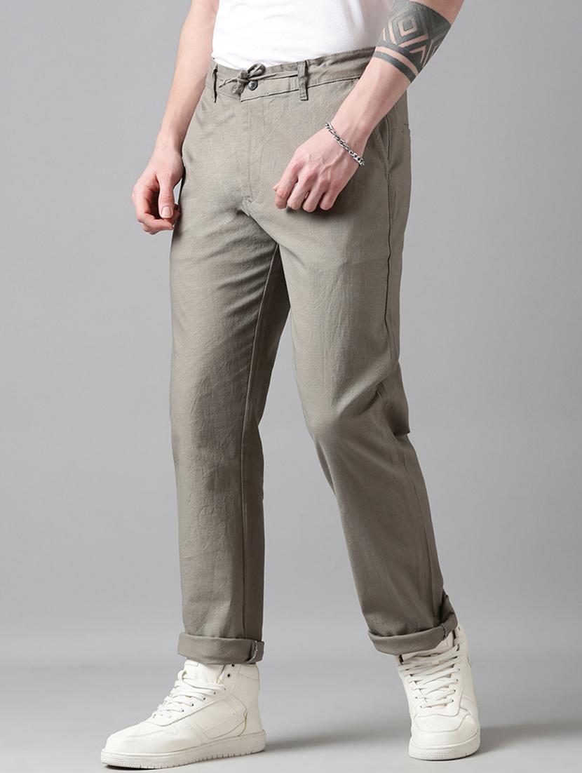 men solid mid rise relaxed chinos - 22024900 - Standard Image - 2