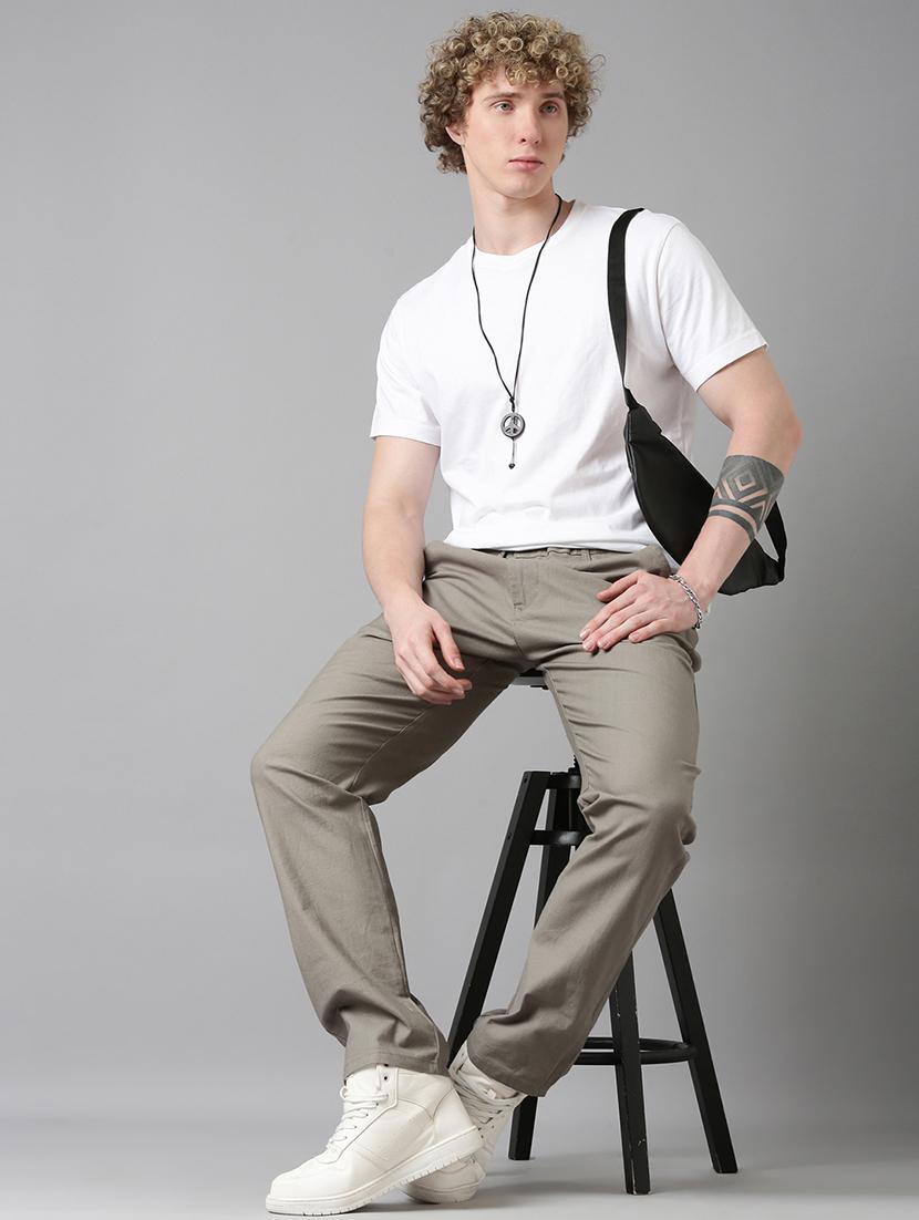 men solid mid rise relaxed chinos - 22024900 - Standard Image - 7
