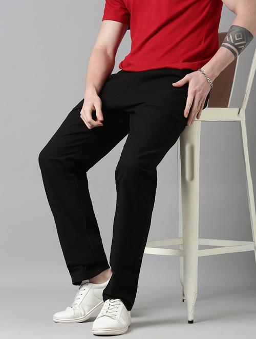 men solid mid rise relaxed chinos - 22024901 -  Standard Image - 0