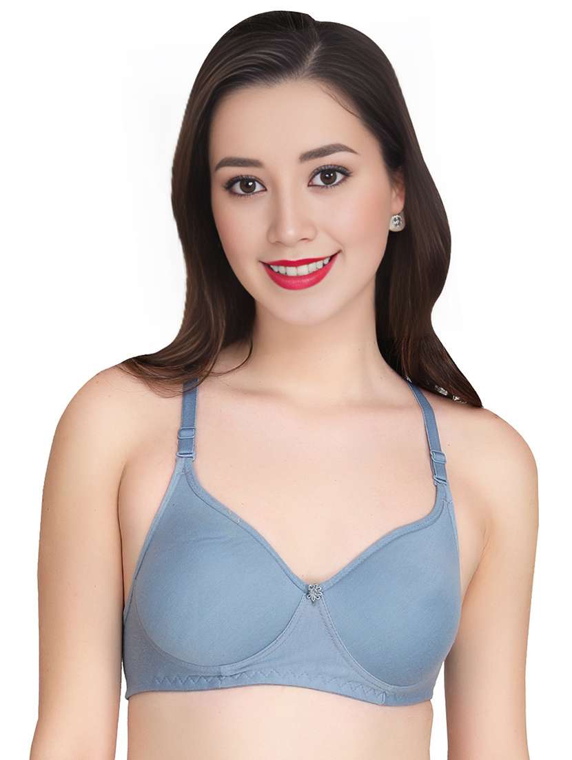 women pack of 6 solid non wired bra - 22024910 - Standard Image - 2