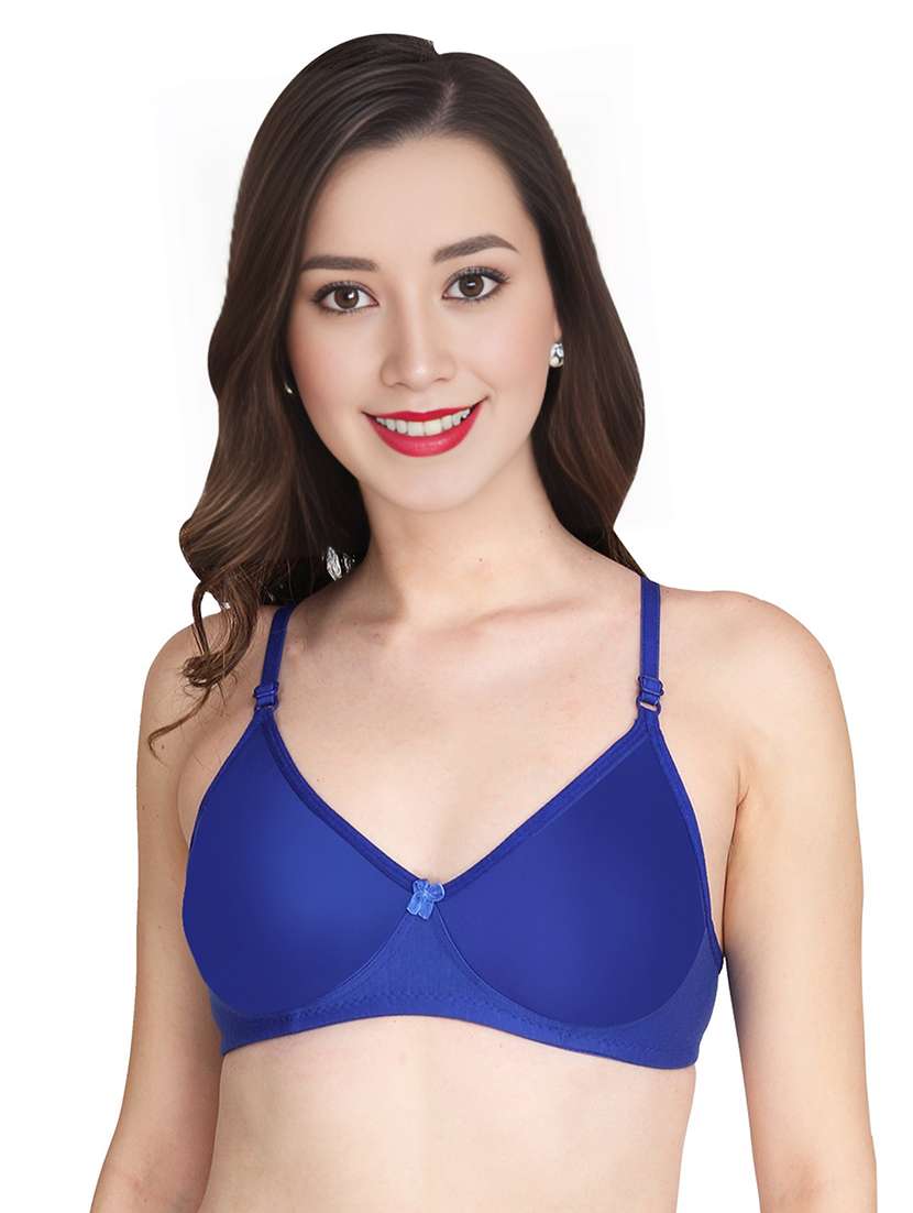 women pack of 6 solid non wired bra - 22024923 - Standard Image - 2