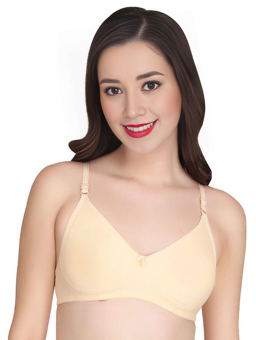 cream cotton combos bra - 22024956 -  Standard Image - 2