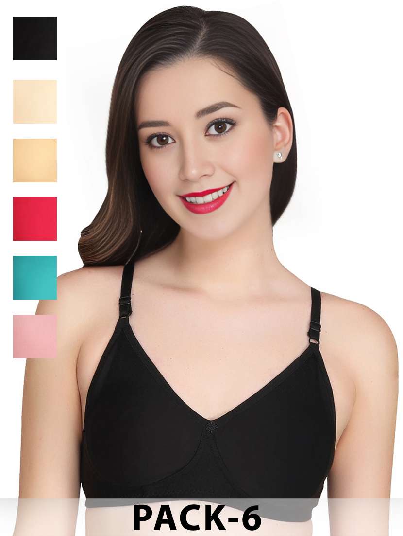 black cotton combos bra