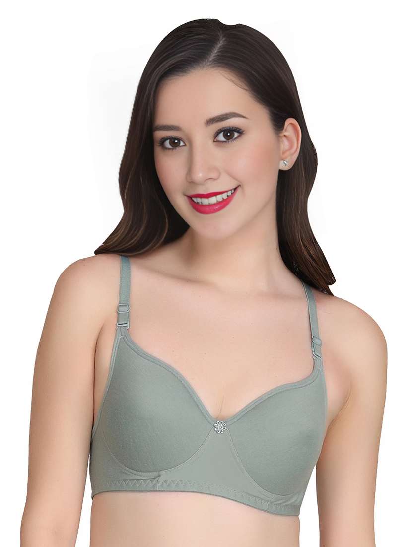 women pack of 5 solid non wired t-shirt bra - 22024990 -  Standard Image - 2