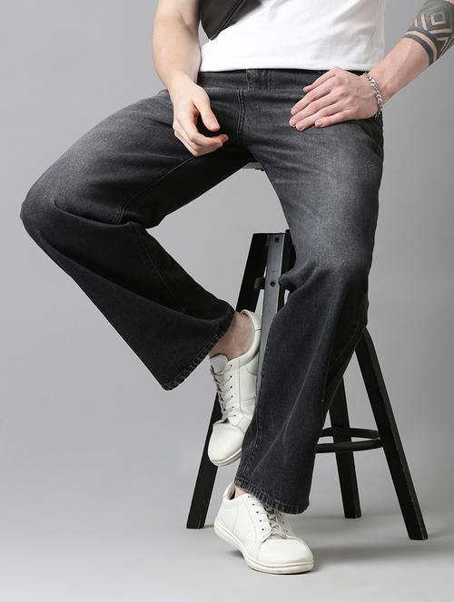 men washed mid rise full length jeans - 22025023 - Standard Image - 0