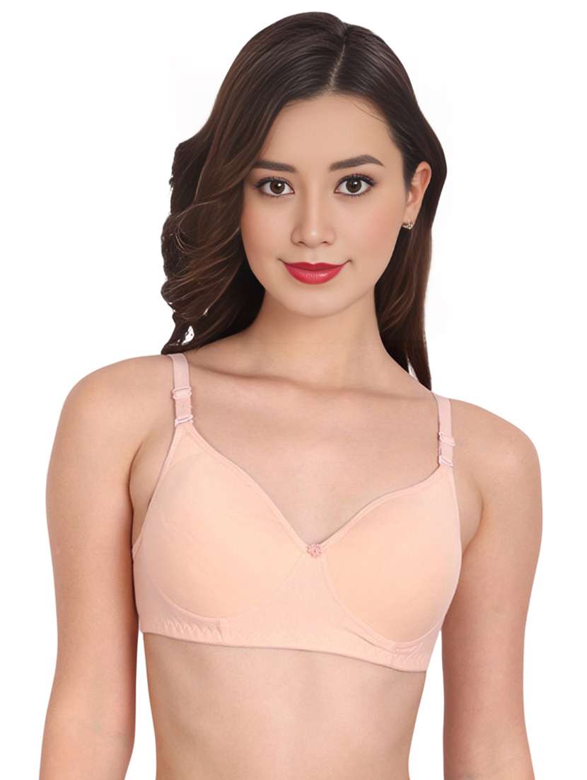 women pack of 4 solid non wired t-shirt bra - 22025077 -  Standard Image - 2