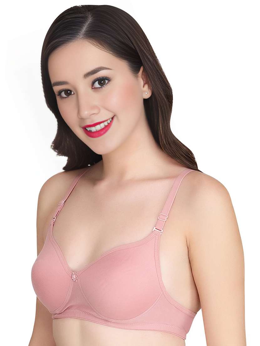 women pack of 4 solid non wired t-shirt bra - 22025085 -  Standard Image - 2